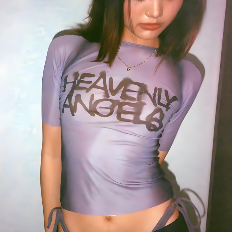 Y2K HEAVENLY ANGELS TOP